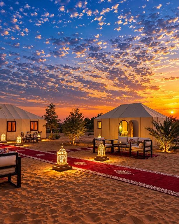 In merzouga Luxury camp in Merzouga